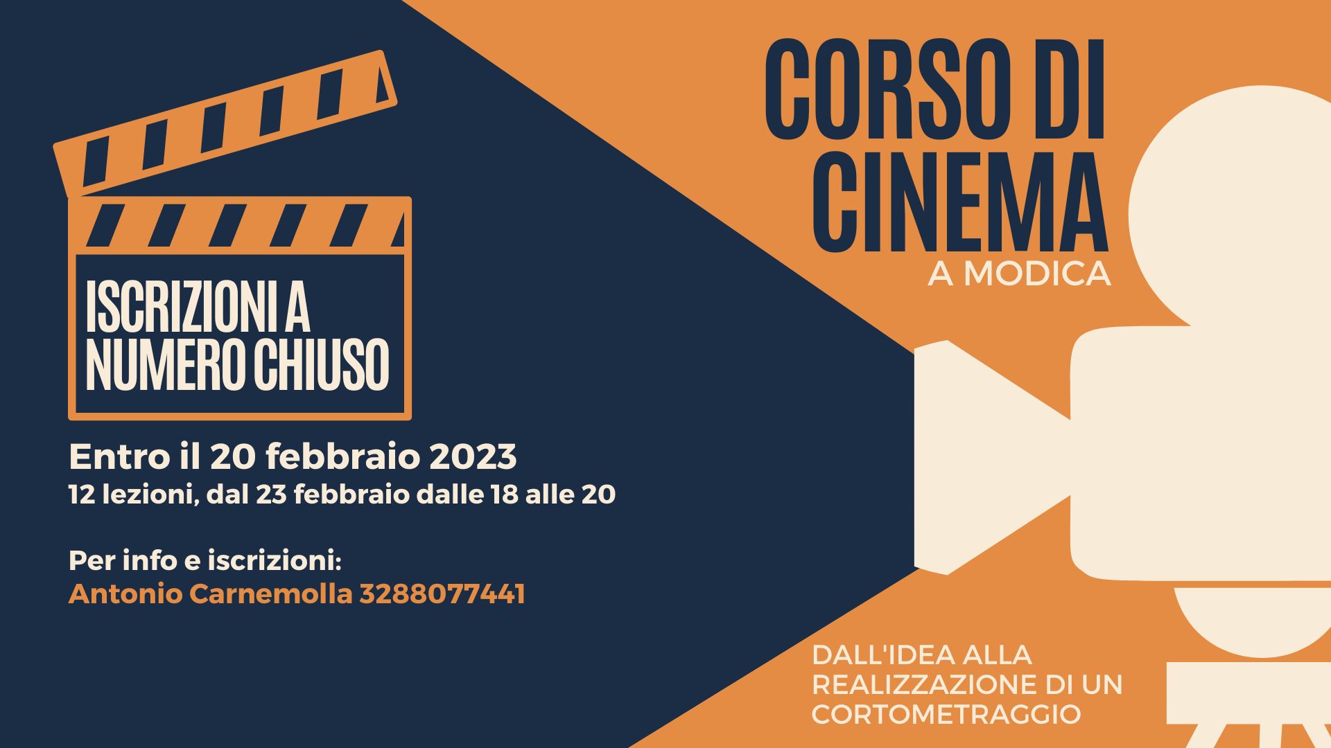 Corso di Cinema a Modica condotto da Antonio Carnemolla